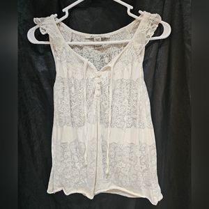Off white lace tank